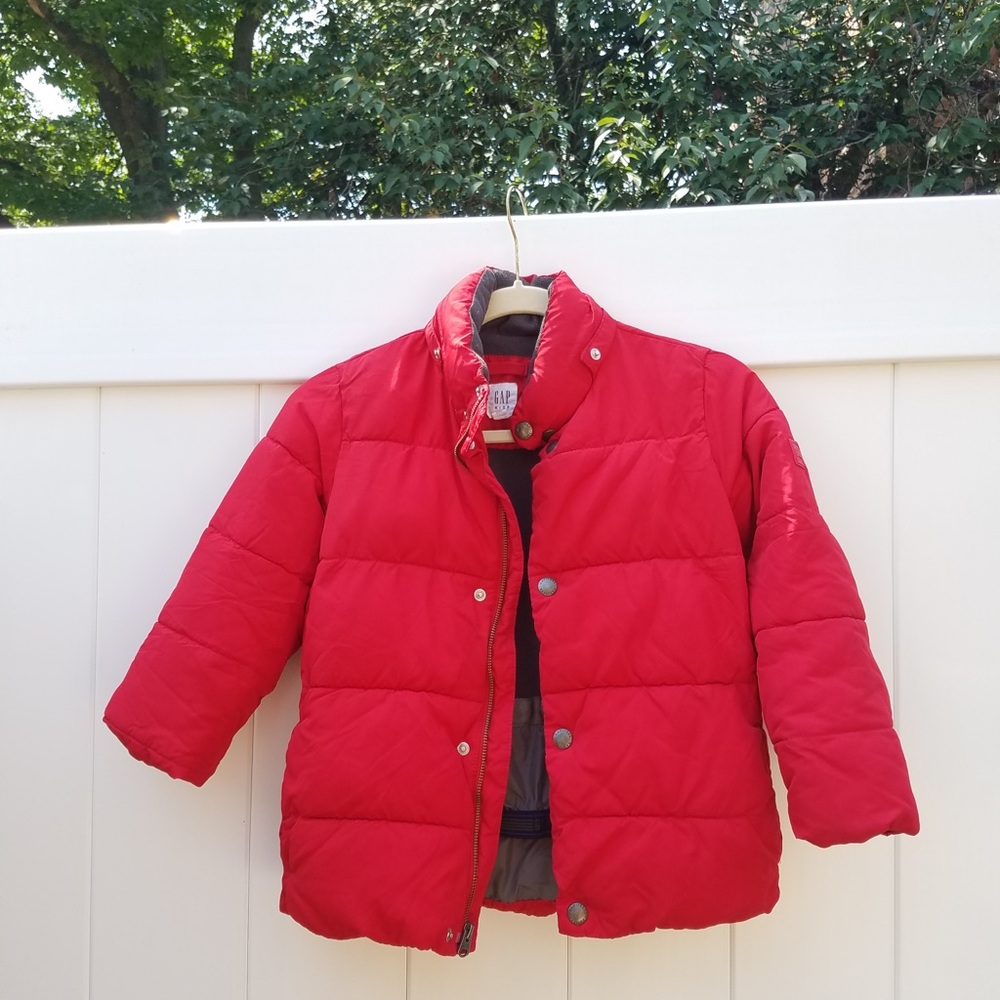 Gap Kids Puffer Jacket Pure Red Size S Regular